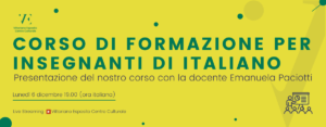 Corso di formazione per insegnanti di italiano online